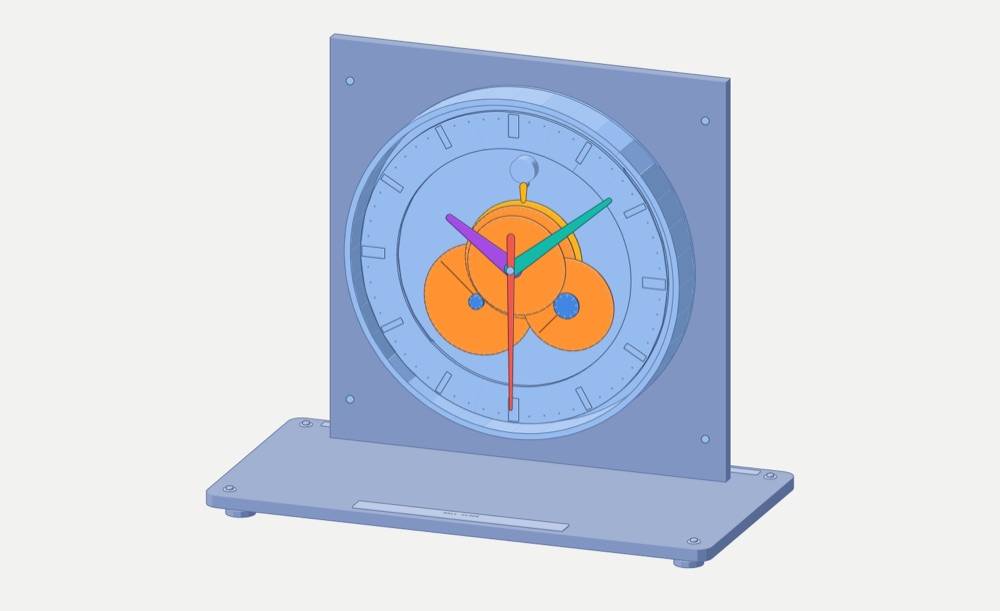 Wall Clock: ισομετρικό σχέδιο του μοντέλου
